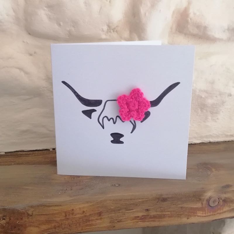 highland-cow-pink-flower