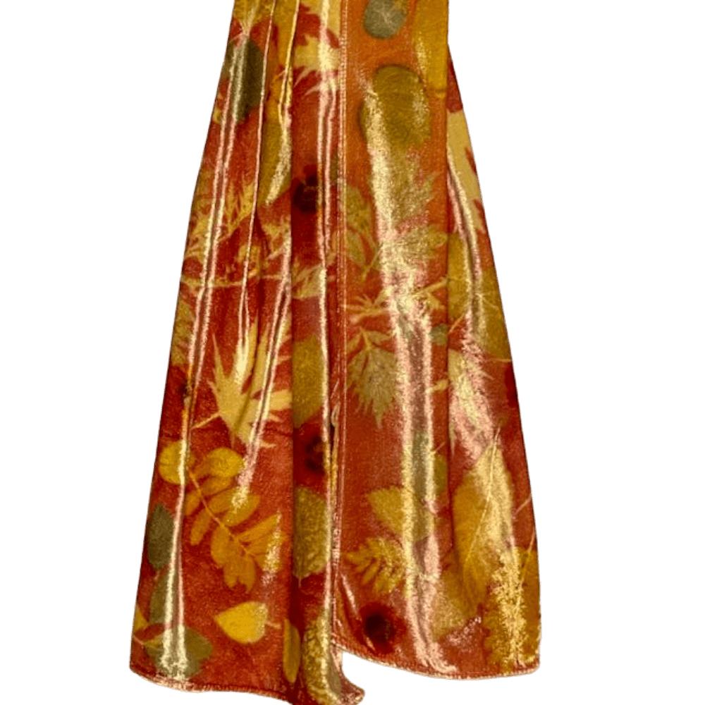 peach-melba-silk-velvet-scarf-botanically-printed-leaves-flowers-marian-may-textile-art