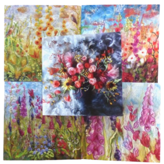 printed cards from original felt picture marian may textile art