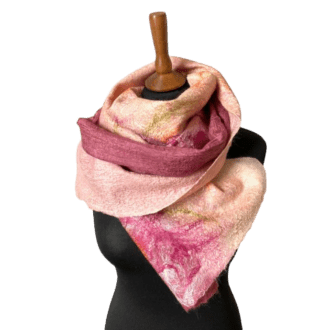 raspberry-ripple-scarf-wool-silk-handmade-nuno-felt-pink-cream-marian-may-textile-art-IMG_9757