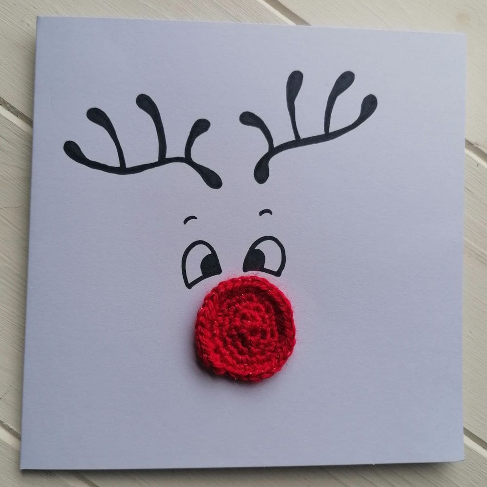 rudolf christmas card handmade