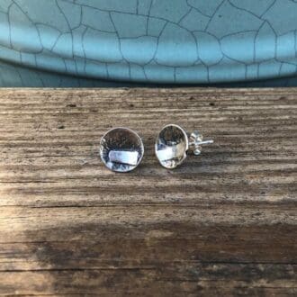 Recycled-Fused-Silver-Dome-Stud-Earrings