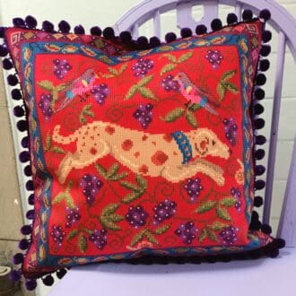 Spotted Hound Velvet Cushion Animal Fayre Designs 1