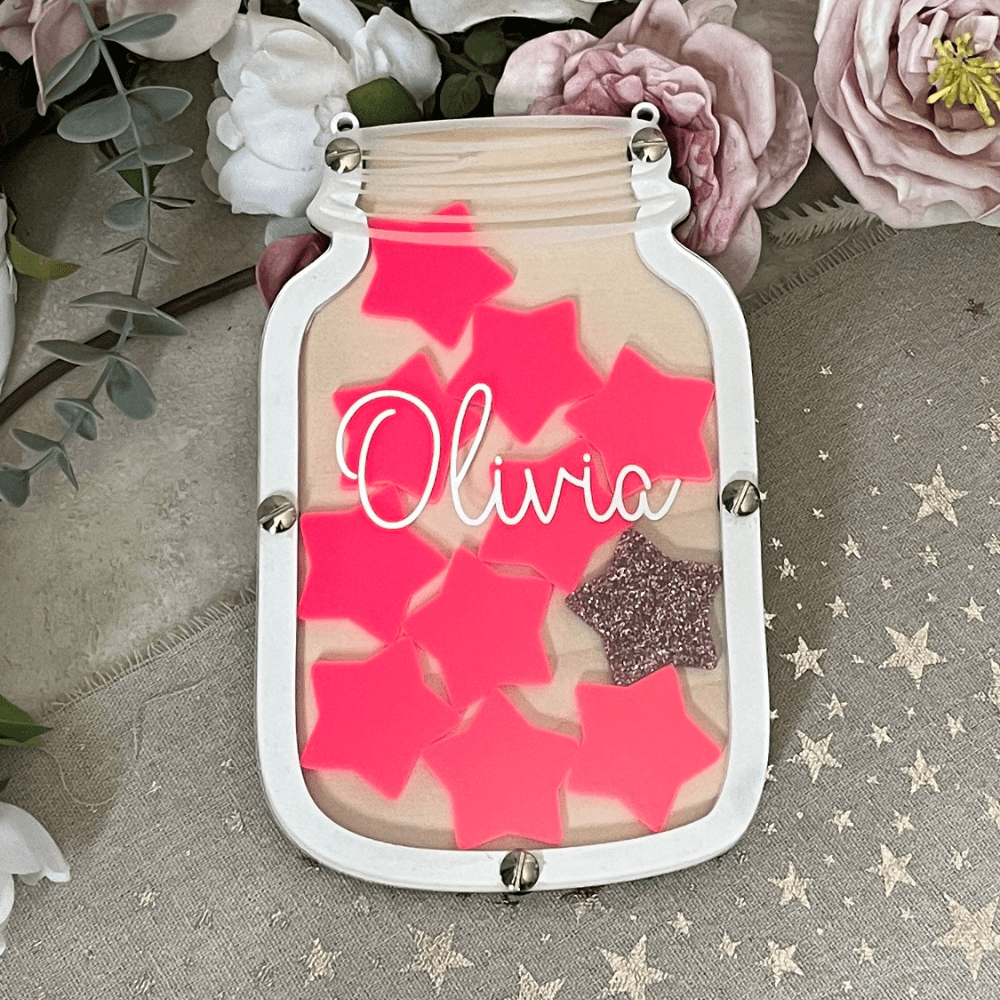 barbie pink reward jar