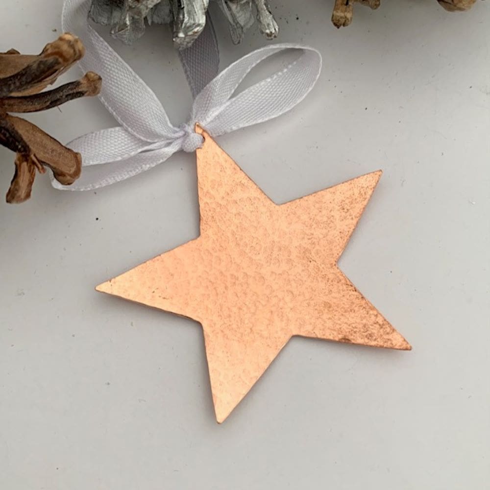 Beaten Copper Star Hanging Home Decor