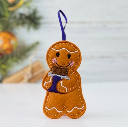 Christmas Gingerbread Chocolate Bar Hanging Decorations