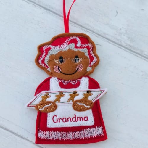 Christmas Gingerbread Mrs Clause Hanging Decorations