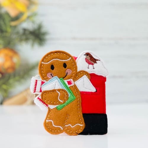 Christmas Gingerbread Postbox Hanging Decorations