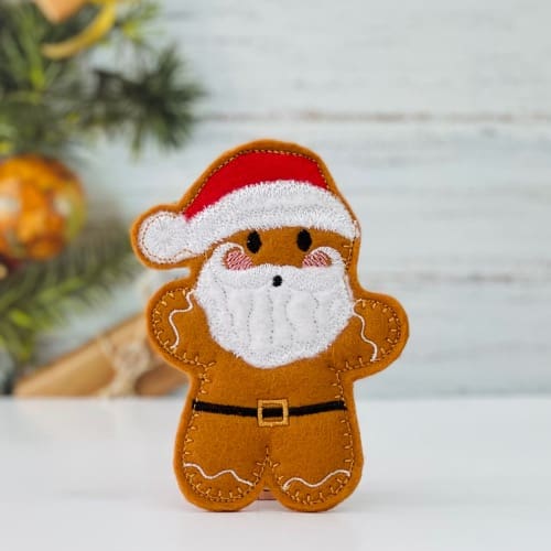 Christmas Gingerbread Santa Plain Hanging Decorations