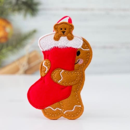 Christmas Gingerbread Stocking Hanging Decorations