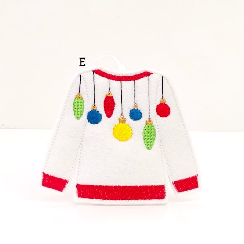 Christmas Ugly Jumper Baubles Hanging Decoration E