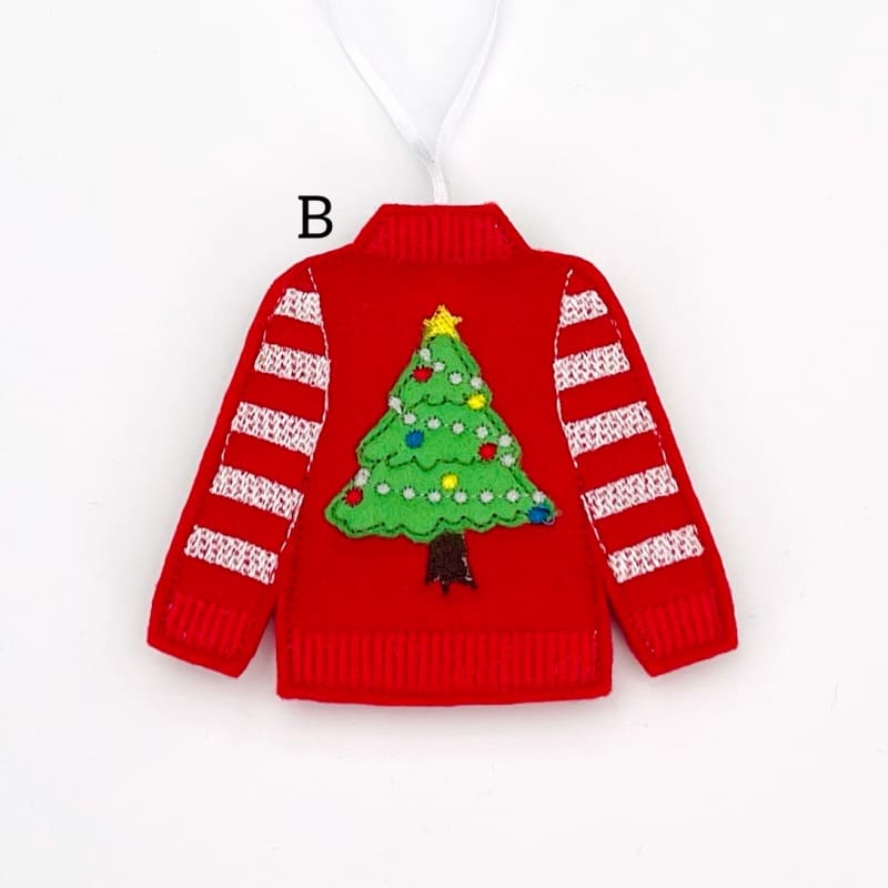 Christmas Ugly Jumper Christmas Tree Hanging Decoration B