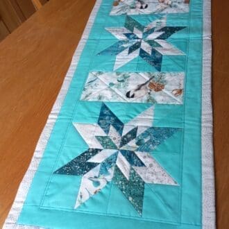 Christmas winter stars patchwork table runner