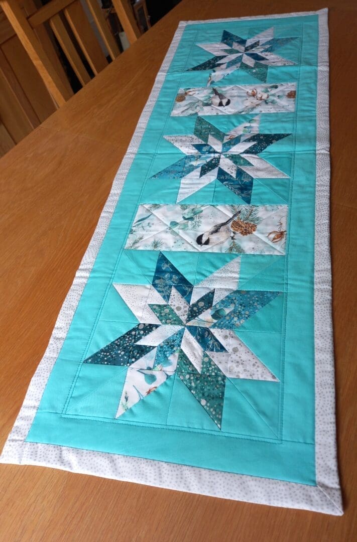 Christmas winter stars patchwork table runner