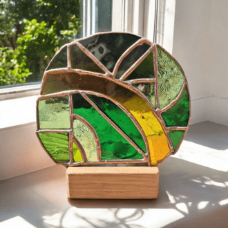 Clearance Stained Glass Suncatcher, tealight Holder - Home Decor Gift or Coffee Table Decor