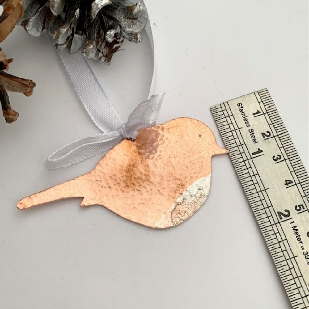 Copper Hammered Robin Home Decor Hanging Decoration