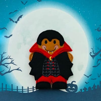 Dracula Halloween Gingerbread Hanging Decoration