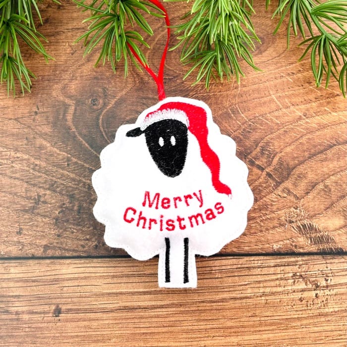 Farm Animal Christmas Hanging Decorations Personalised Gift Sheep