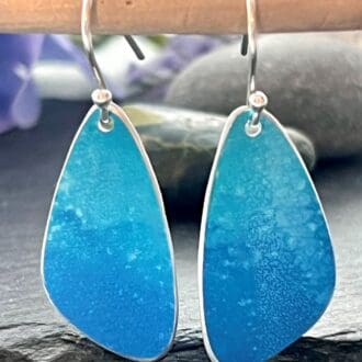 graduated blue drop earrings