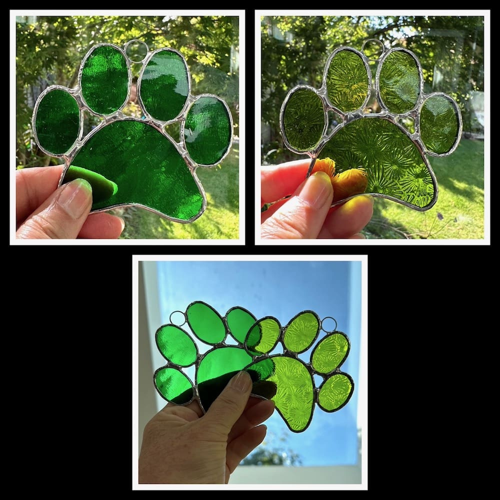 Dog paw print suncatcher