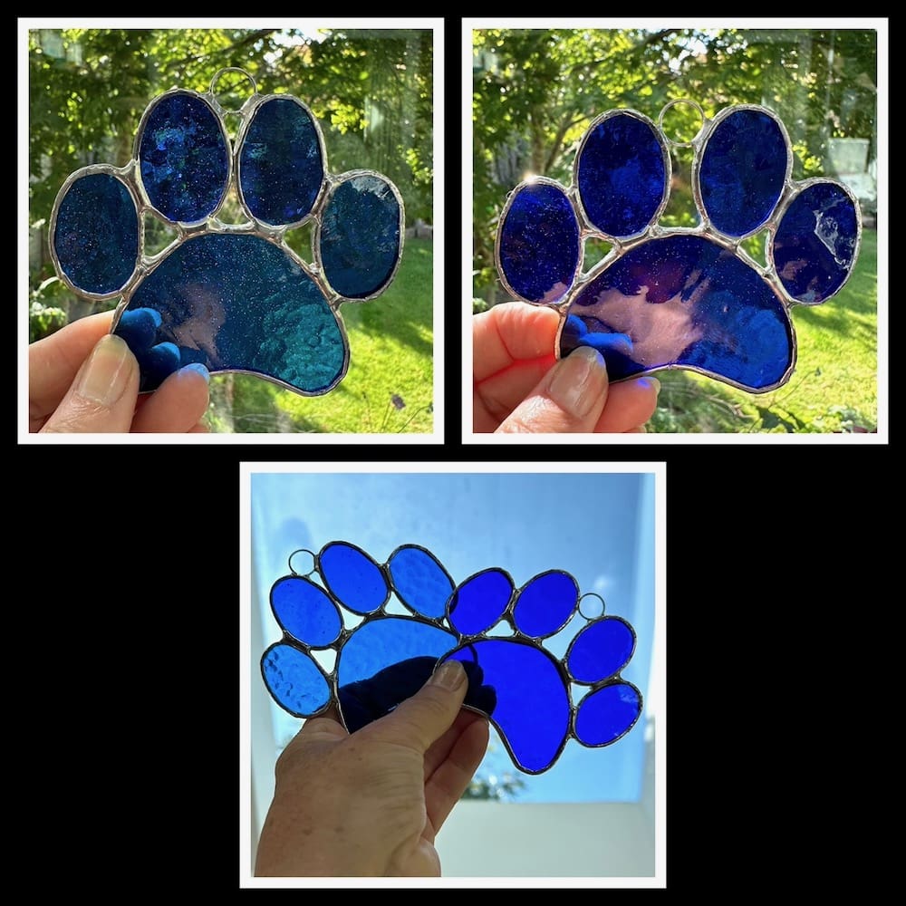 Dog paw print suncatcher