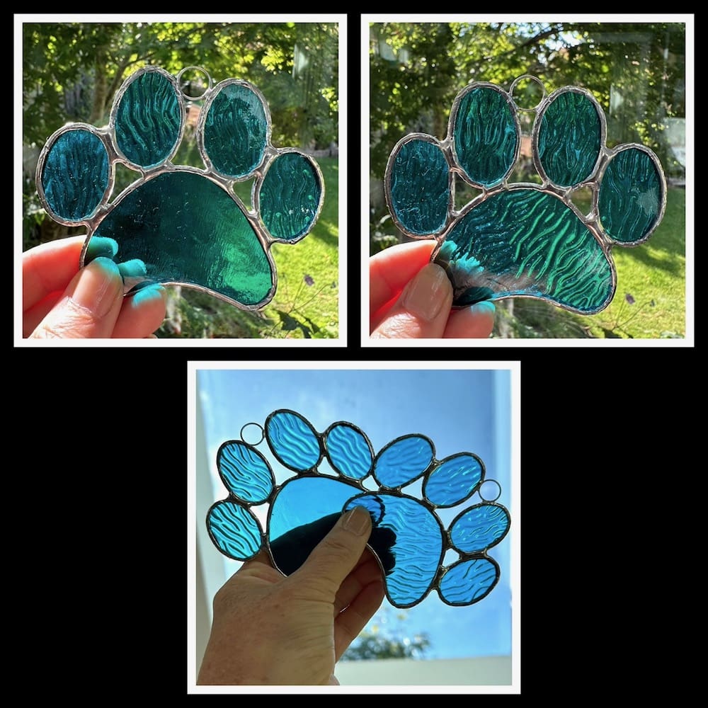 Dog paw print suncatcher