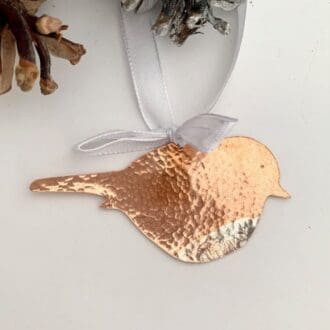 Little Copper Robin Hanging Memorial Ornament