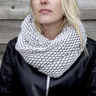 Grey Cotton Infinity Scarf