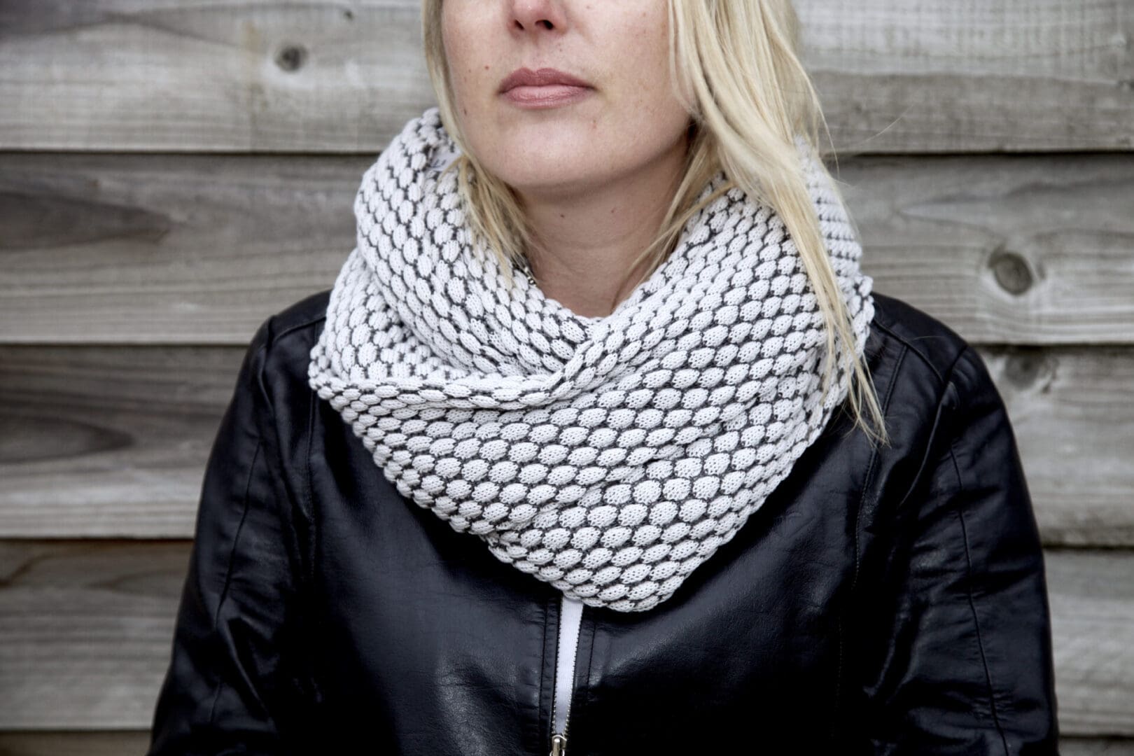 Grey Cotton Infinity Scarf