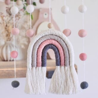 Macrame Rainbow Mobile