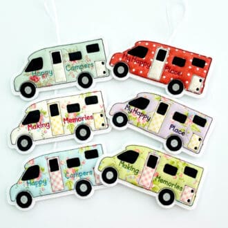 Motorhome Fabric Hanging Decoration Personalised Gift