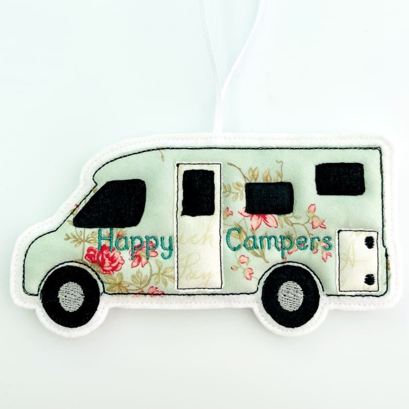 Motorhome Fabric Hanging Decoration Personalised Gift Jade