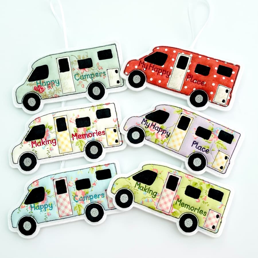 Motorhome Fabric Hanging Decoration Personalised Gift