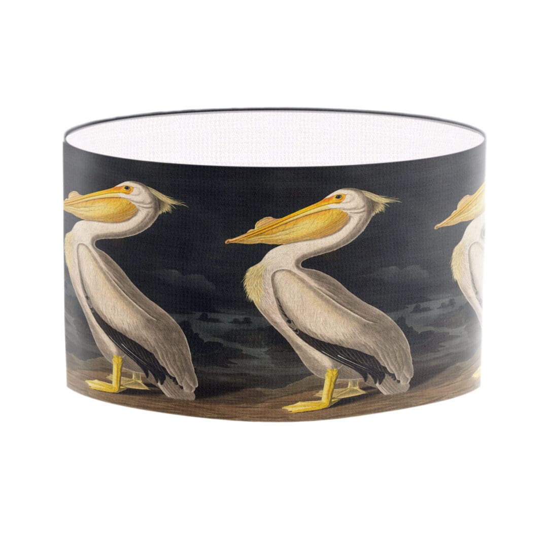 pelican print lampshade fine art print unusual lamp shade period lighting