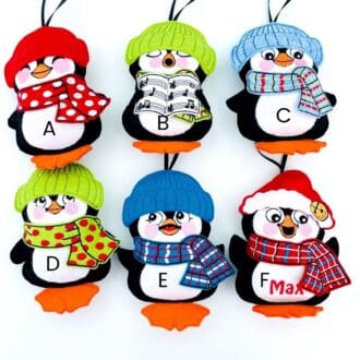 Penguin Hanging Decorations Personalised Gift Set