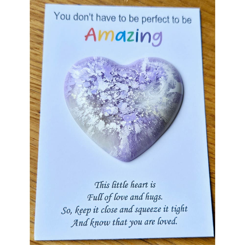 Pocket hug - amazing - hearts - resin