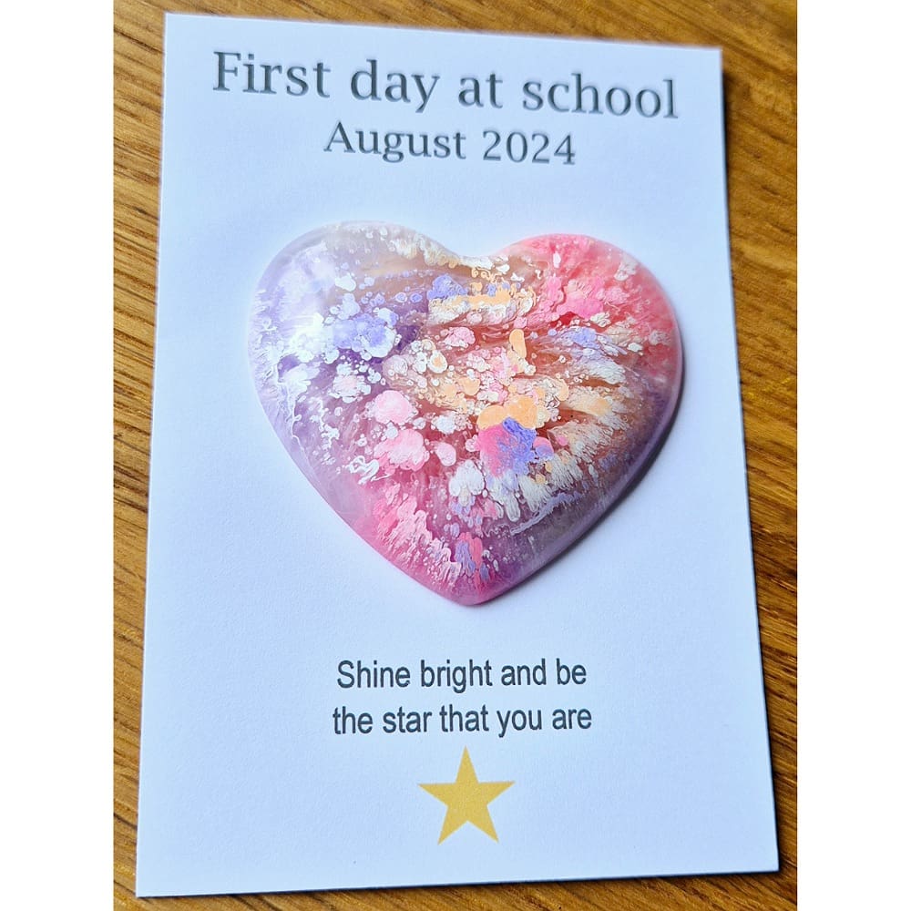 Pocket hug - school - hearts - resin