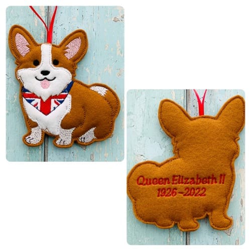 Queens Jubilee Corgi Hanging Decoration Memory