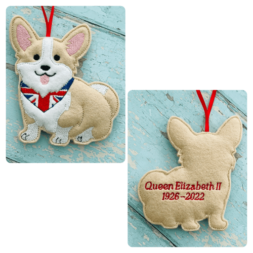 Queens Jubilee Corgi Hanging Decoration