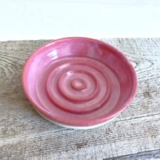 Raspberry Pink Handmade Ceramic Soap Dish Stoneware