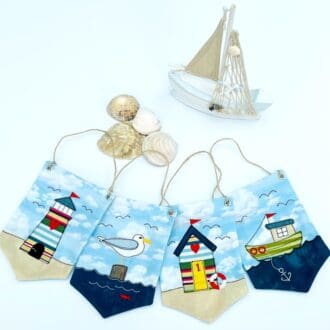 Seaside Hanging Pennant Decorations Beach Hut Boat Lighthouse Seagull