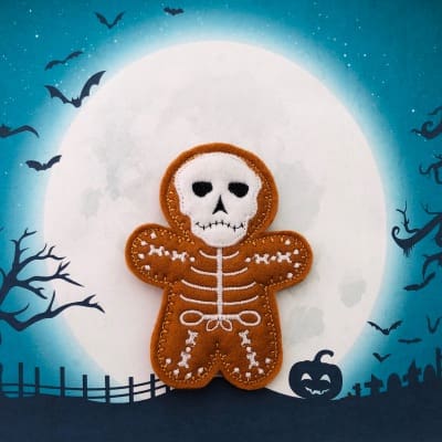 Skeleton Halloween Gingerbread Hanging Decoration