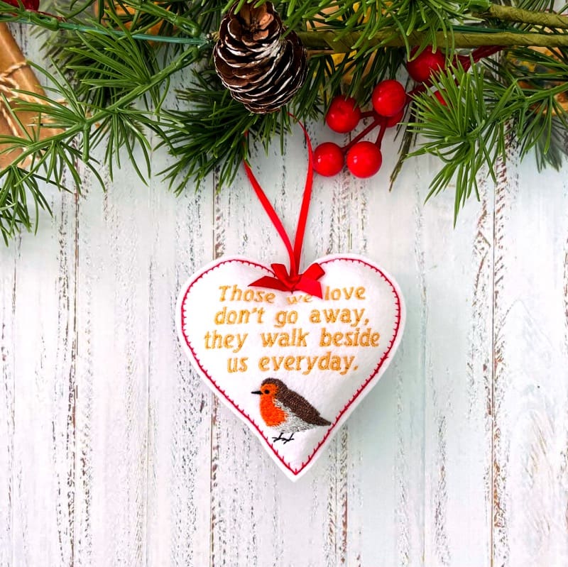 Those We Love Memory Heart Christmas Decoration Stuffed