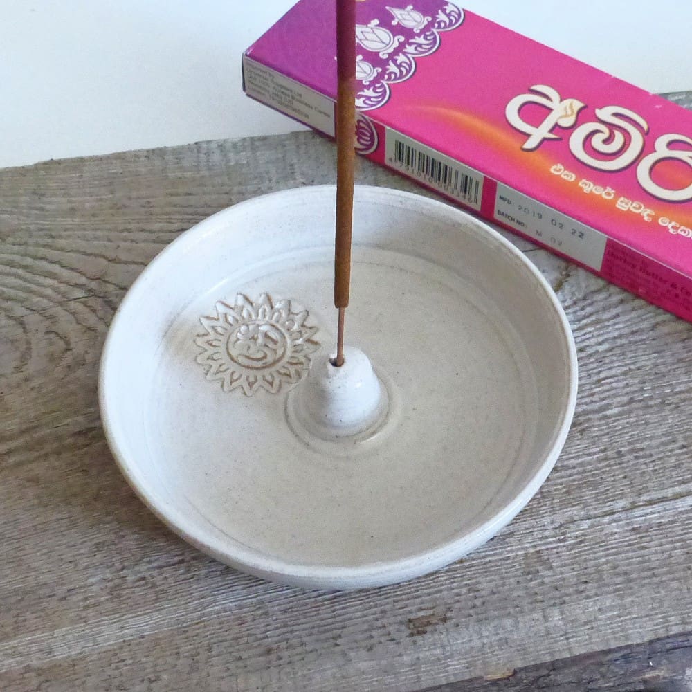 Om Incense Stick Holder Ceramic Handmade UK