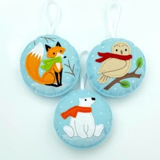 Winter Scene Animal Hanging Decorations