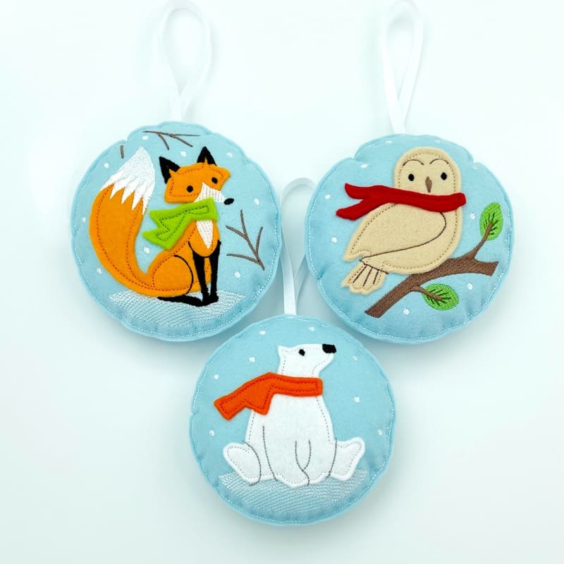 Winter Scene Animal Hanging Decorations