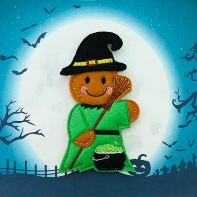 Witch Halloween Gingerbread Hanging Decoration