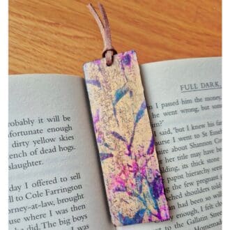 Wooden bookmark - floral - gift