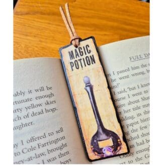 Wooden bookmark - magic potion - witch gift