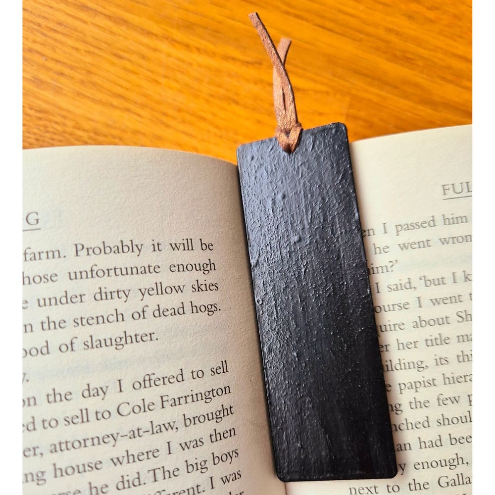 Wooden bookmark - peacock - feather